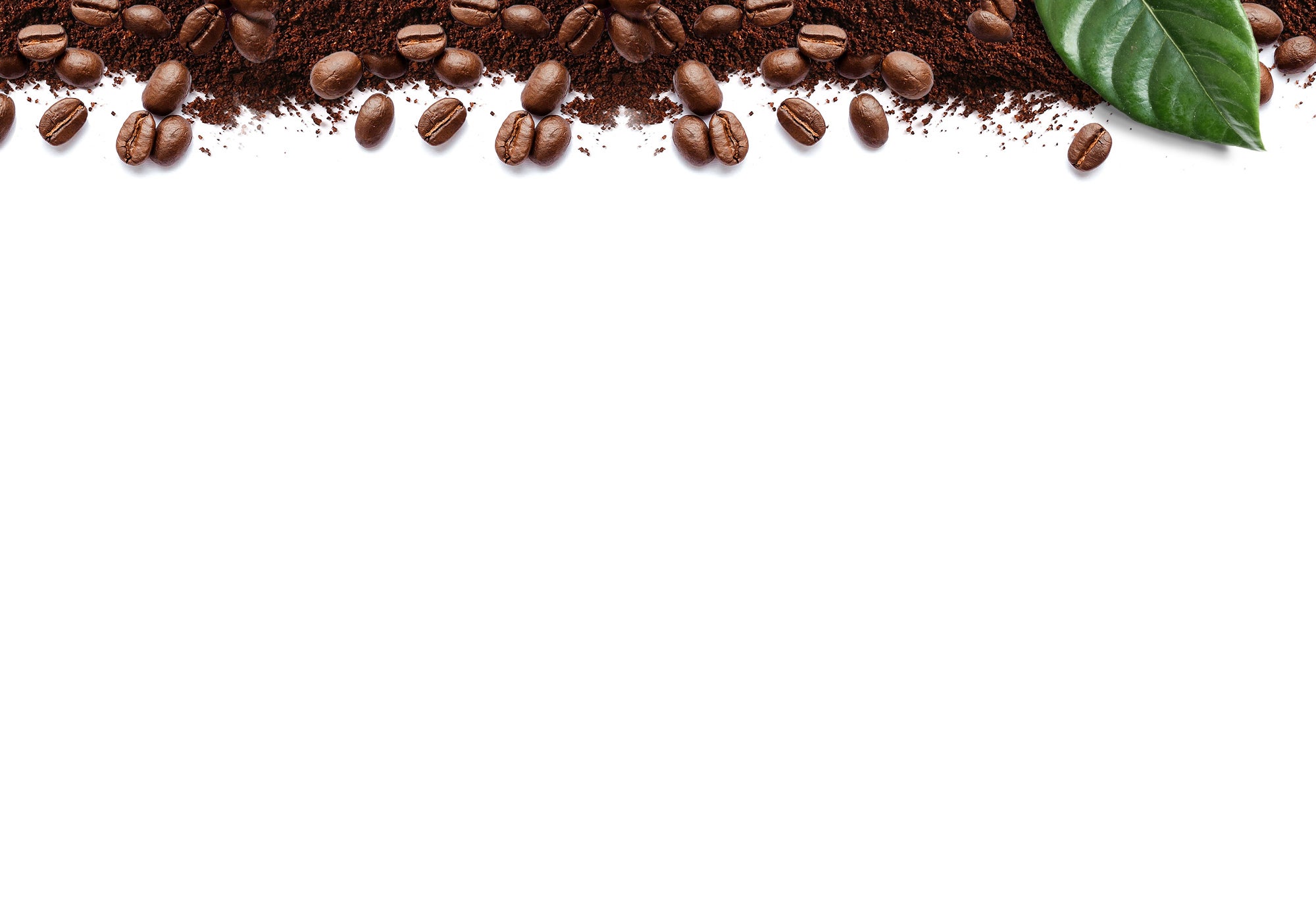 Zrna kafe i listovi