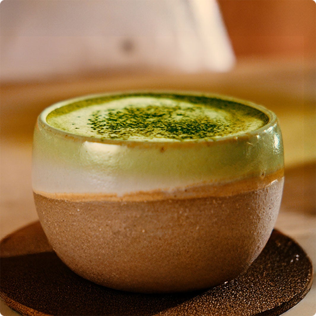   Latte de café y matcha