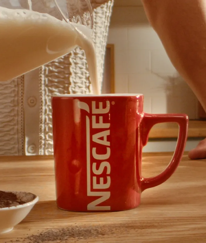 Agregar café en la leche