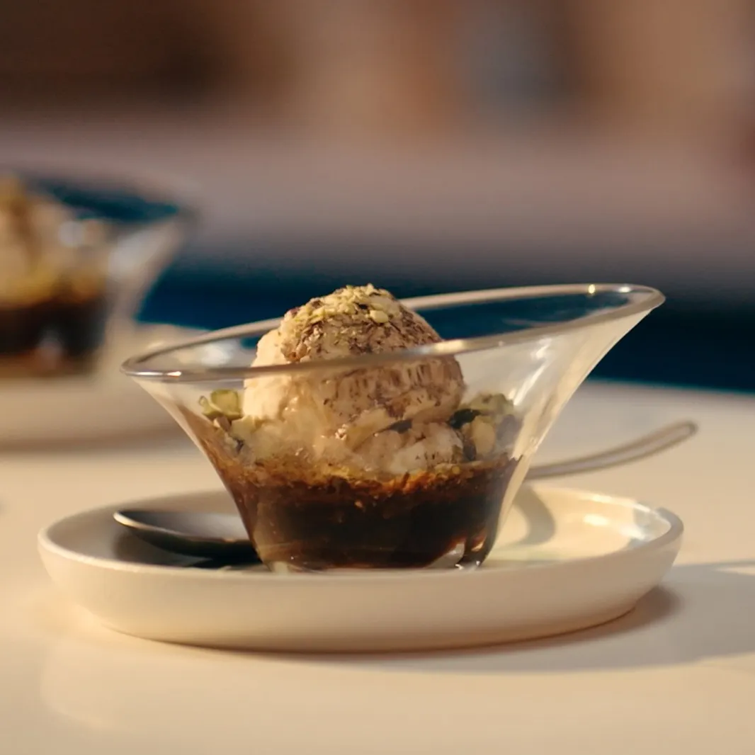 Affogato en un tazón
