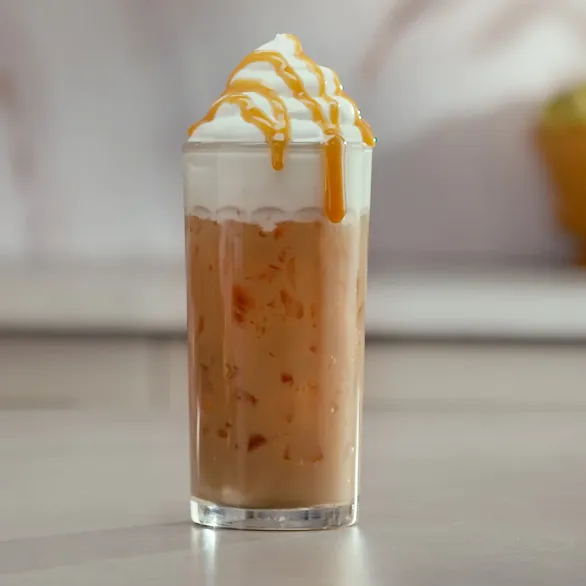 Café helado de caramelo