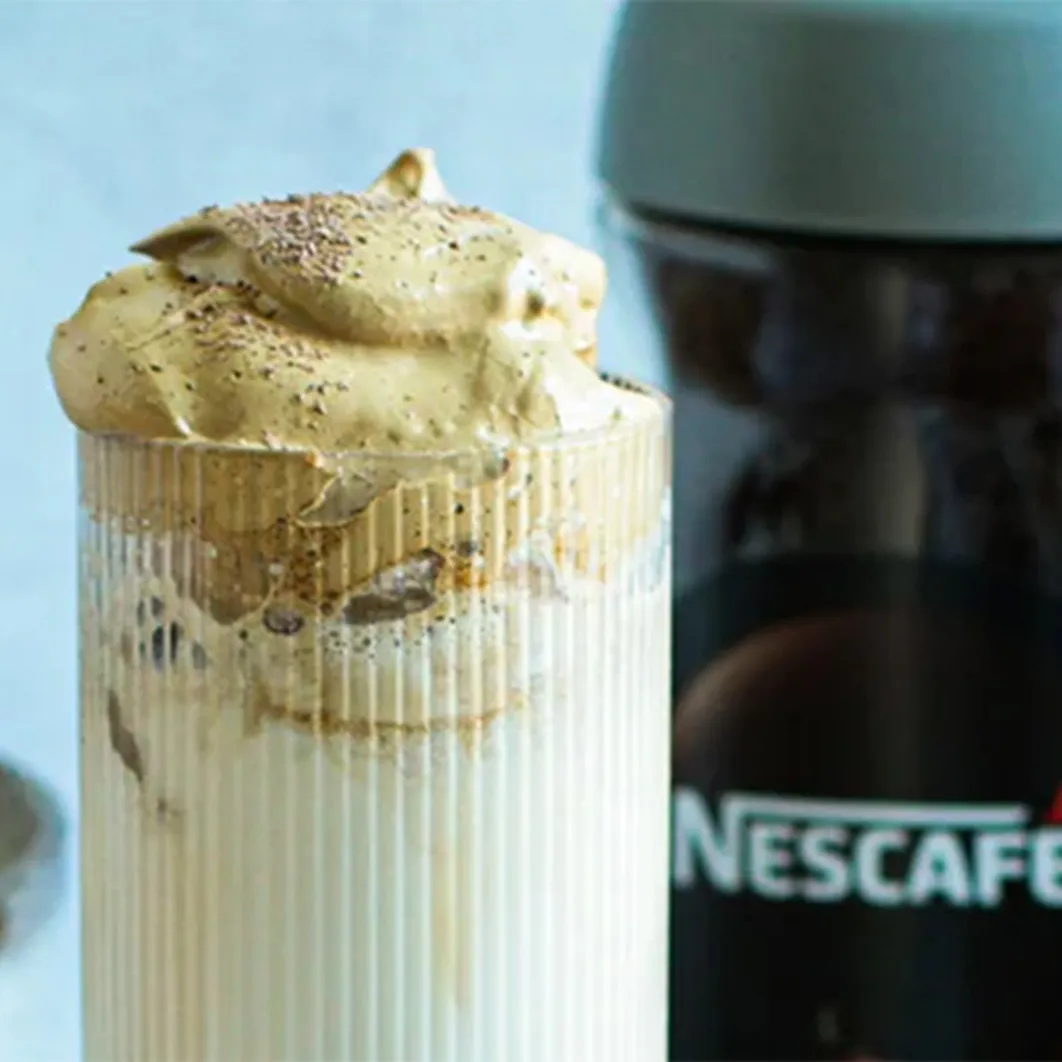 Iced Coffee mit Dalgonahäubchen