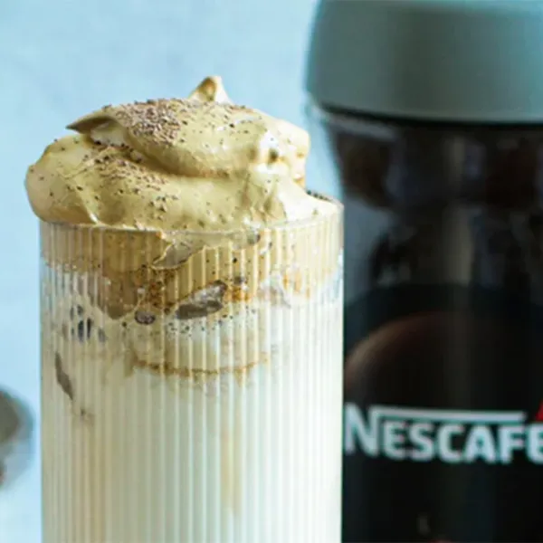 Iced Coffee mit Dalgonahäubchen