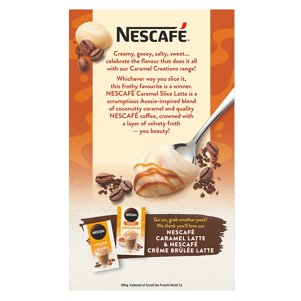 nescafé caramel slice latte sachets