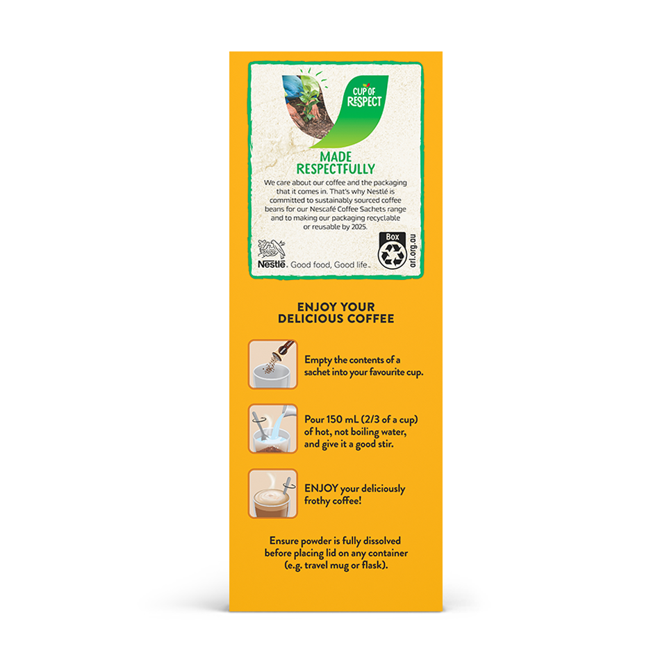 NESCAFÉ® Sugar Free Vanilla Malt Latte Sachets