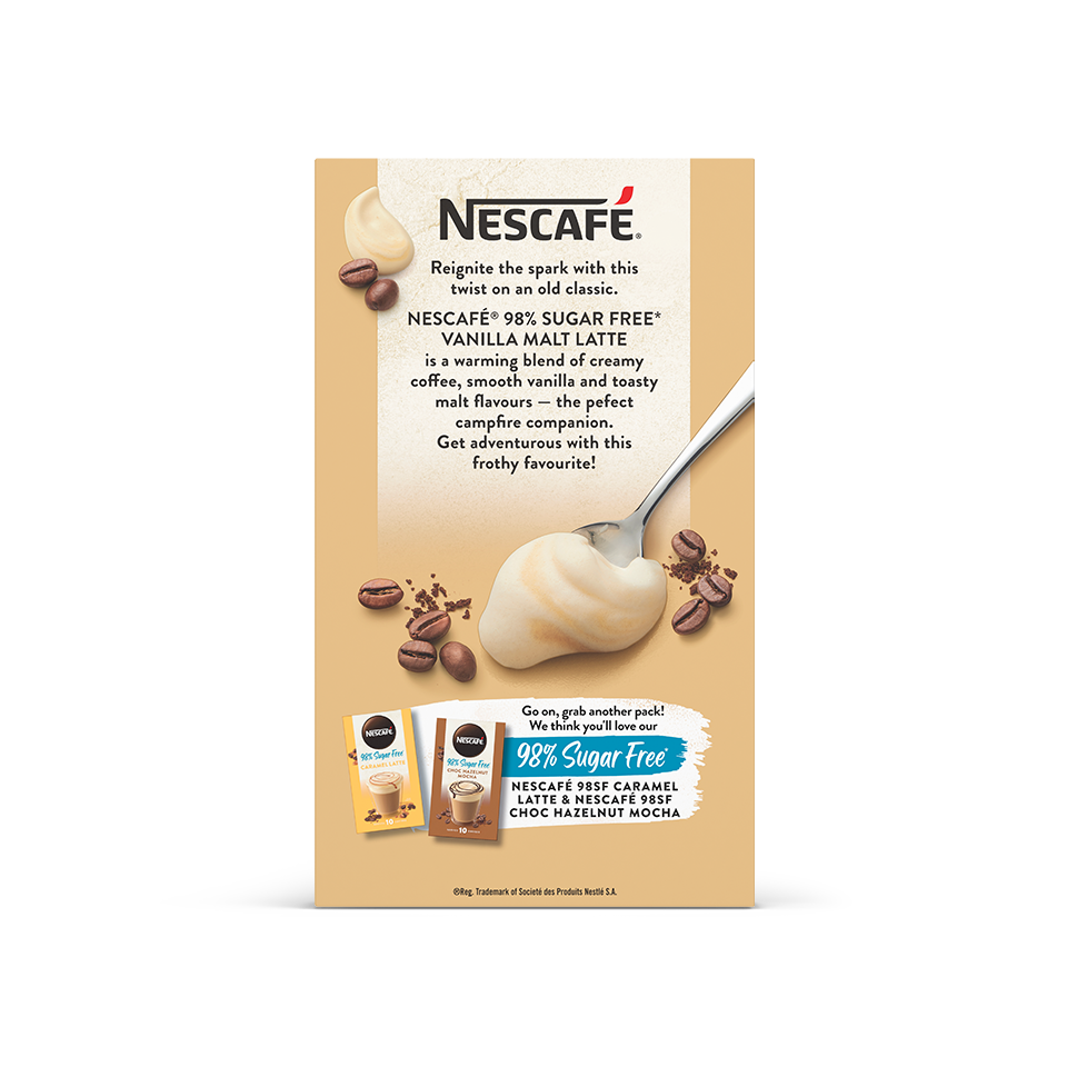 NESCAFÉ® Sugar Free Vanilla Malt Latte Sachets