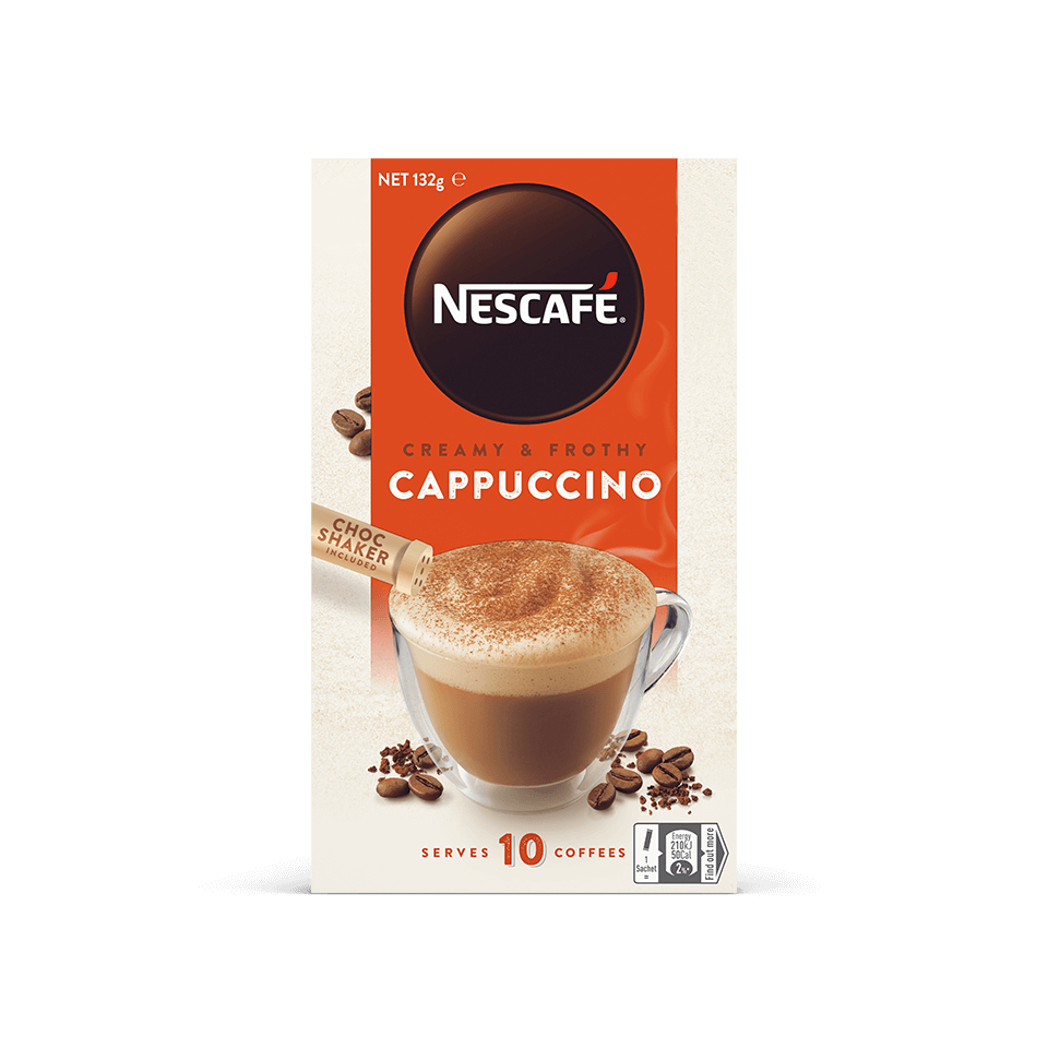 Nescafe Gold Cappuccino Drink Coffee Soluble Milk Foam 10 Bags Sachets