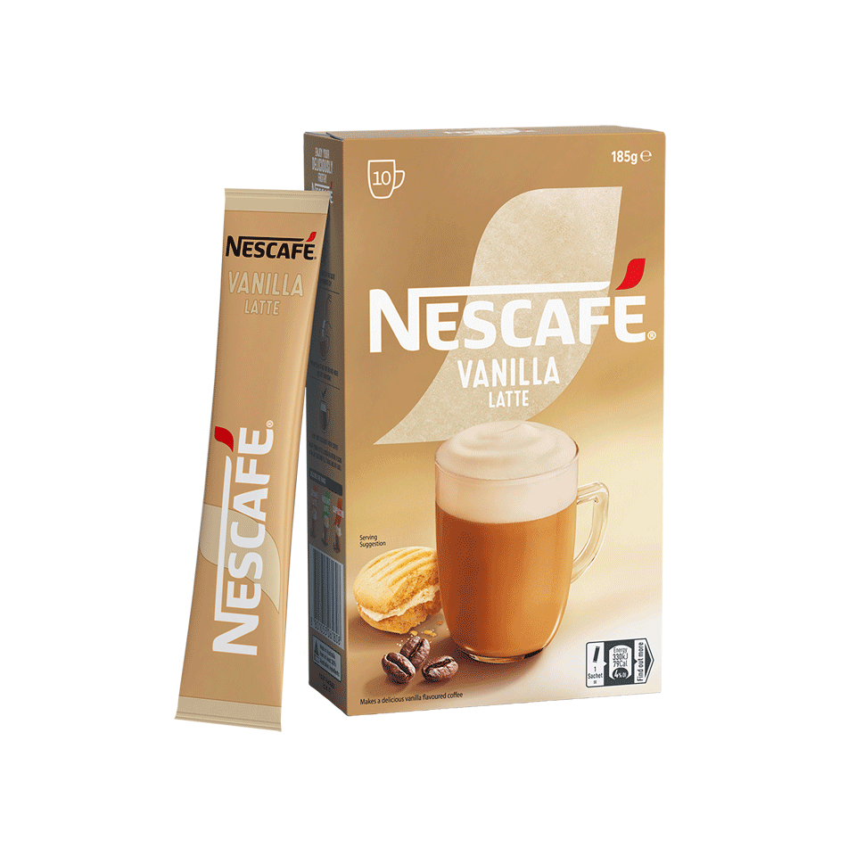 Nescaf vanilla latte sachets nescaf au