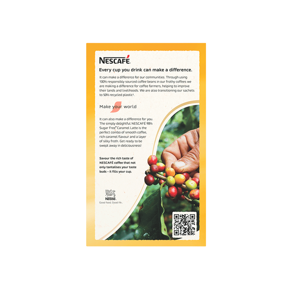 NESCAFÉ® 98% Sugar Free Caramel Latte