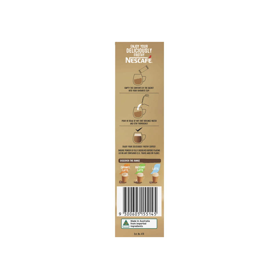 NESCAFÉ® Caramel Latte Decaf Sachets