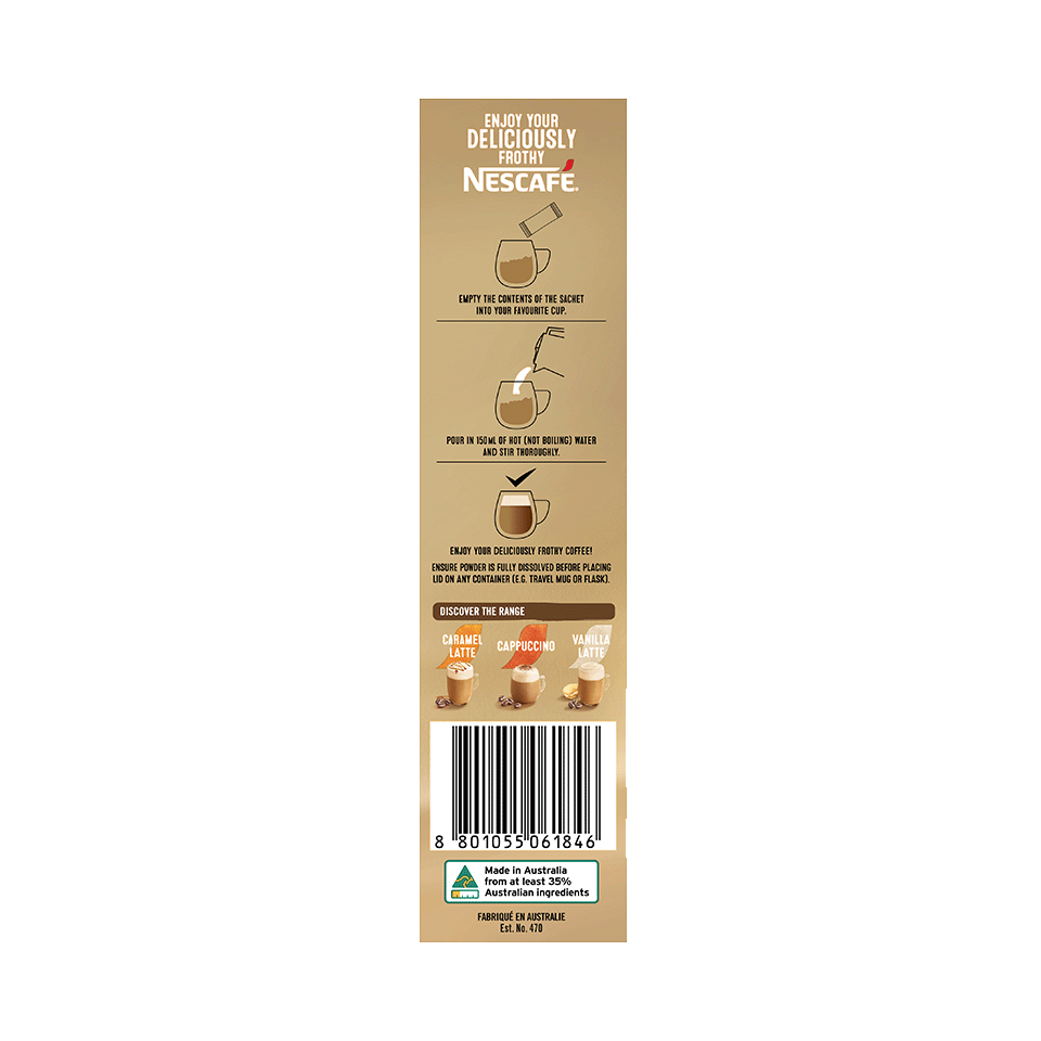 NESCAFÉ® Hazelnut Latte sachets
