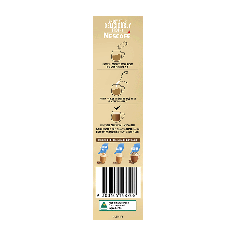 NESCAFÉ® Sugar Free Vanilla Malt Latte Sachets