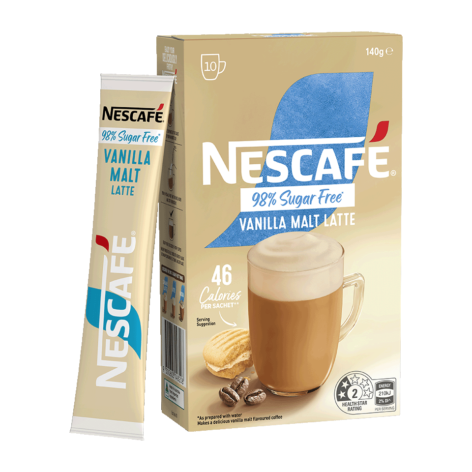 NESCAFÉ® Sugar Free Vanilla Malt Latte Sachets