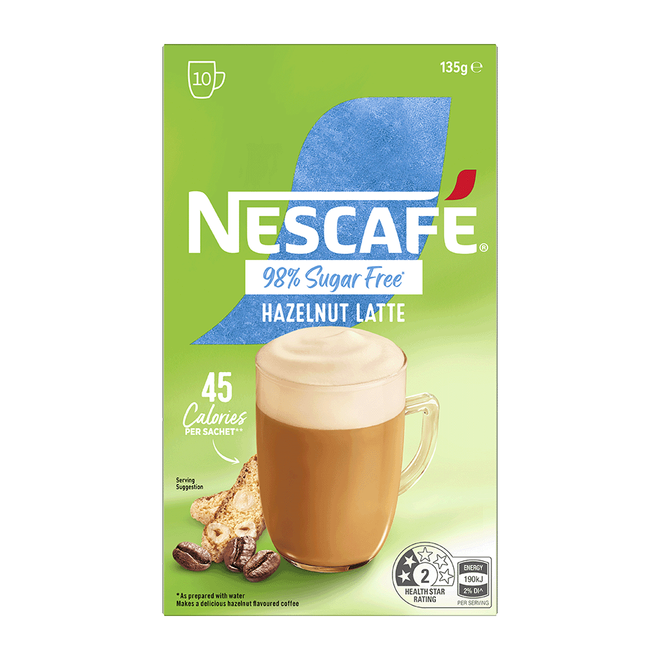NESCAFÉ® 98% Sugar Free Hazelnut Latte sachets