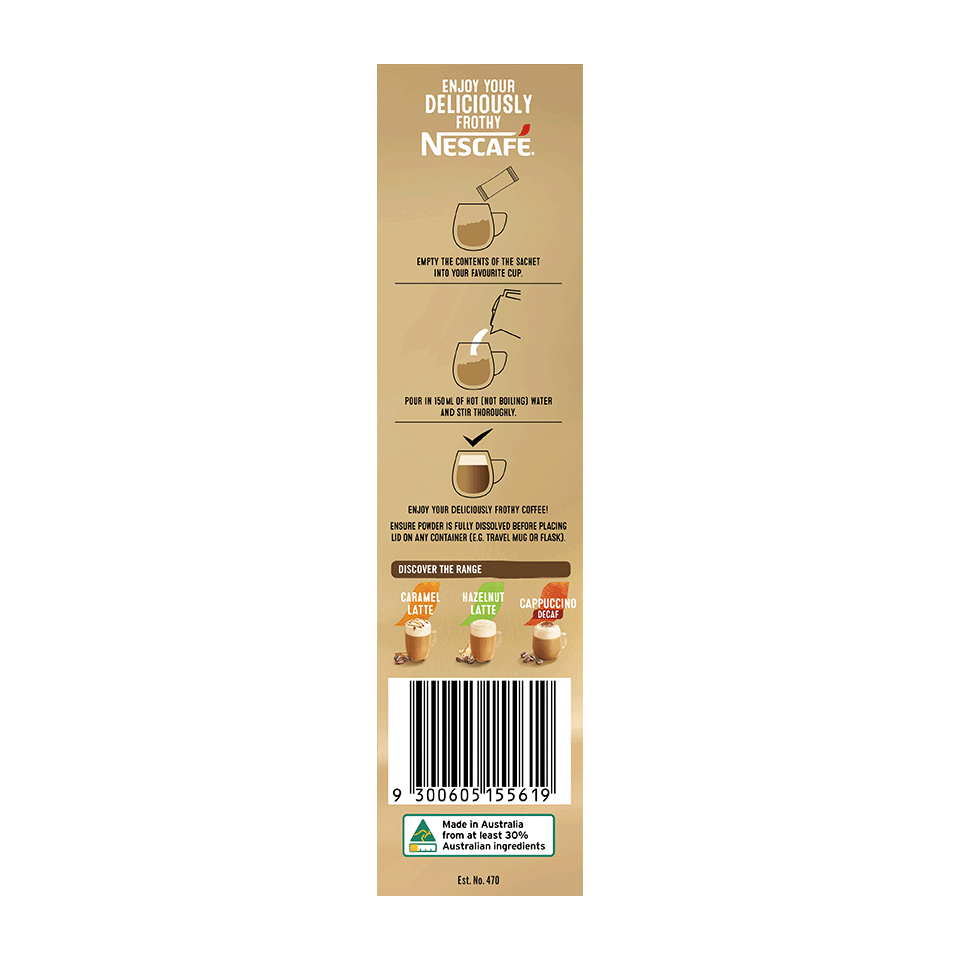 NESCAFÉ® Caramel Latte Decaf Sachets
