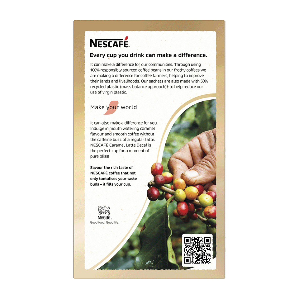 NESCAFÉ® Caramel Latte Decaf Sachets