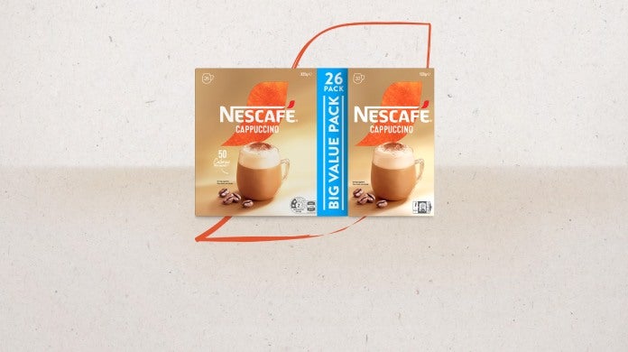Nescafe cappuccino removes chocolate shaker