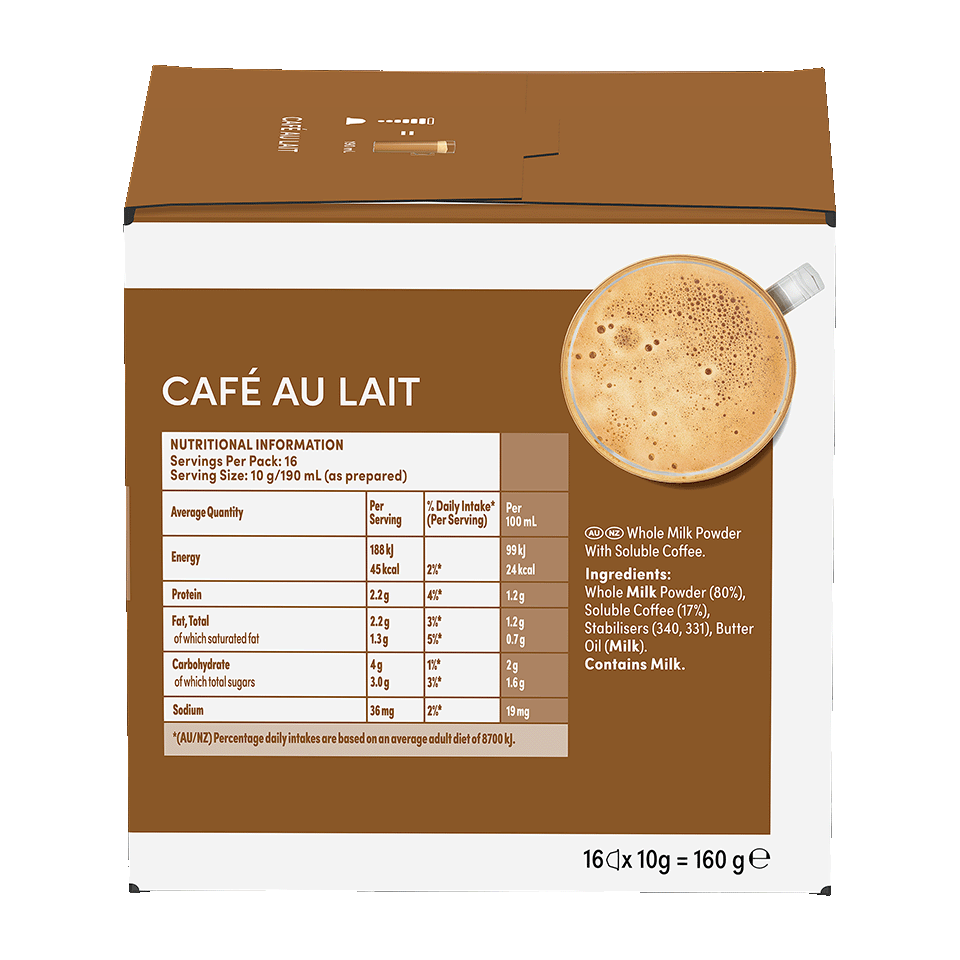 Dolce Gusto Café Au Lait pods