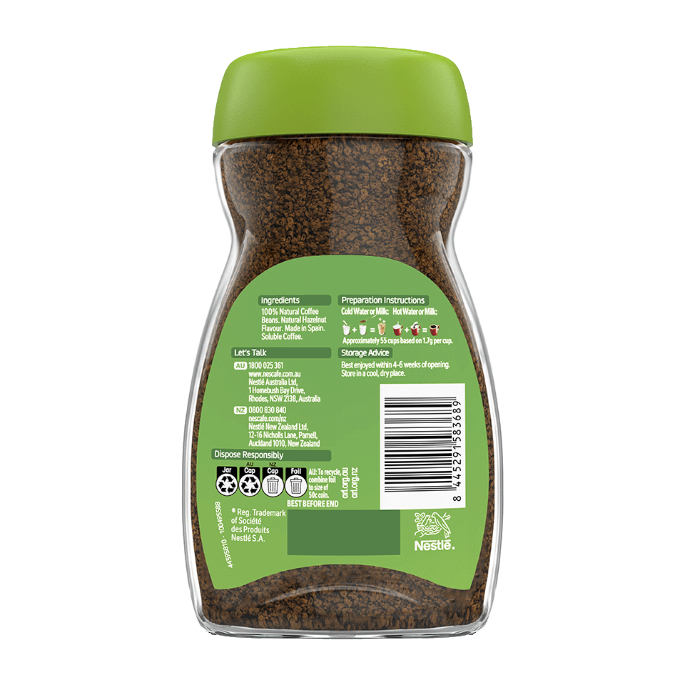 Nescafé Smooth Hazelnut flavoured coffee