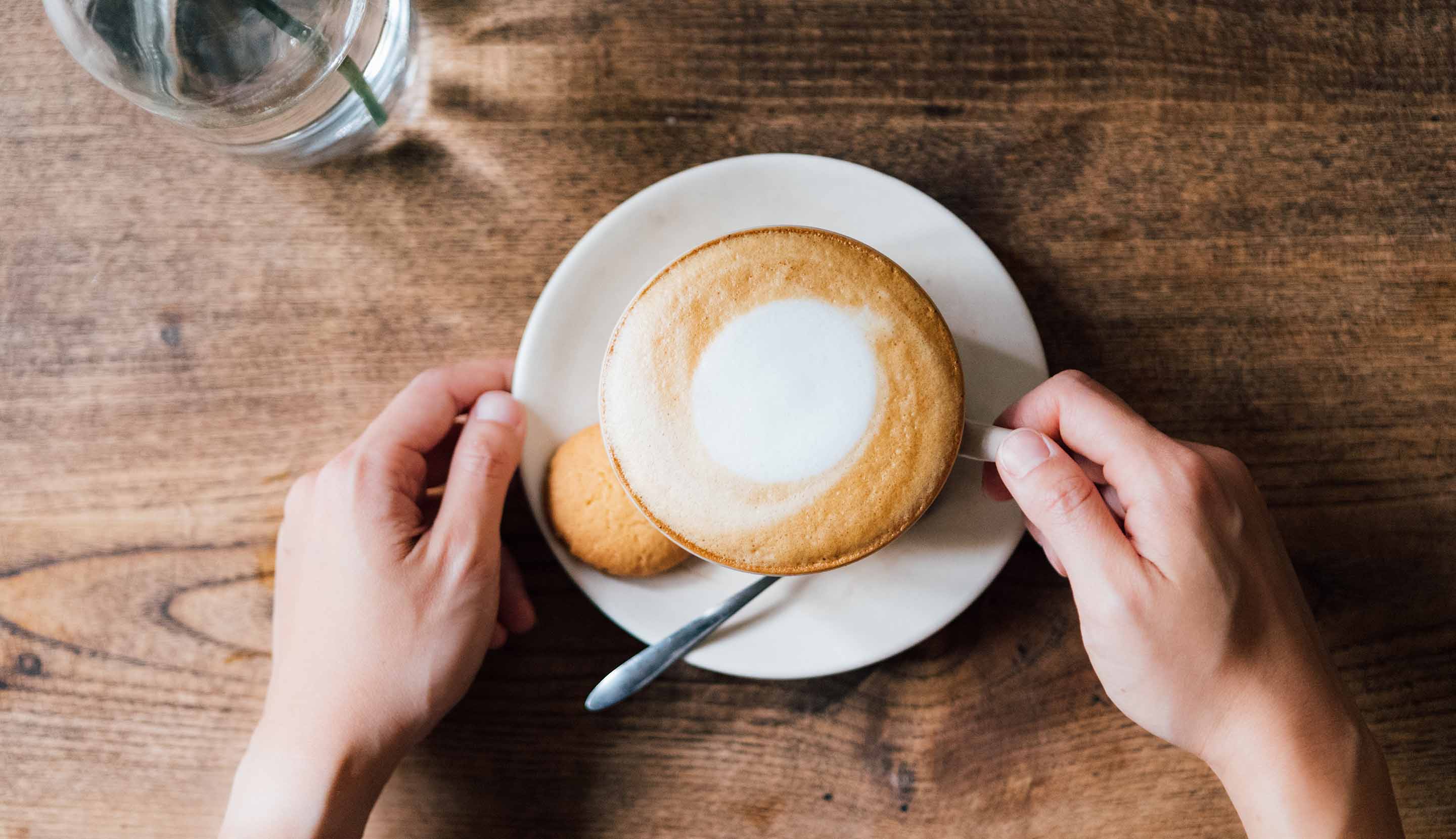 Cappuccino coffee in a cup