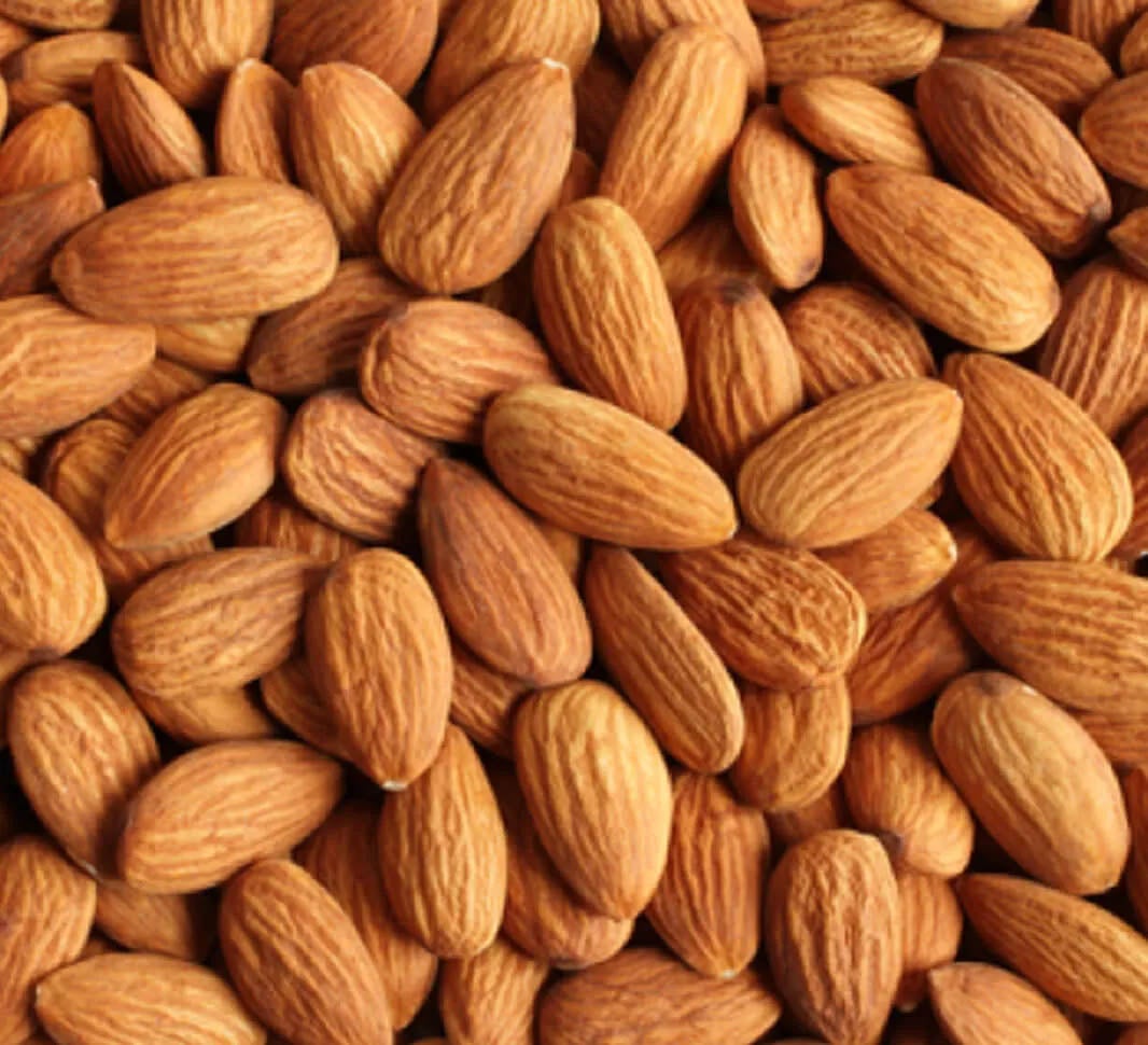Picture of whole almonds filling the frame
