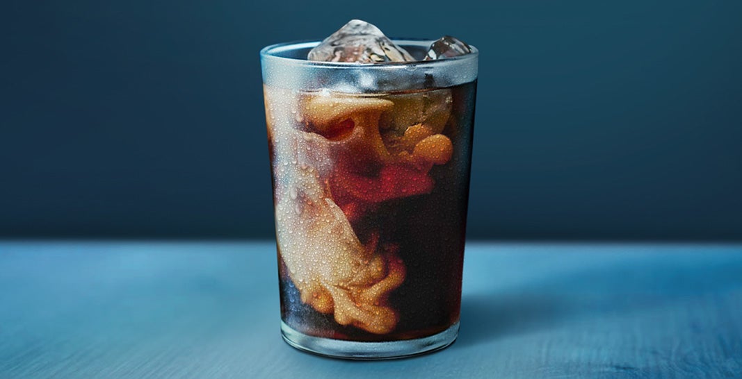 Glass of iced coffee
