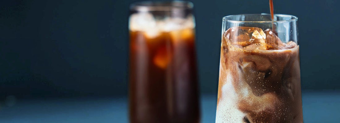 Glass of iced coffee