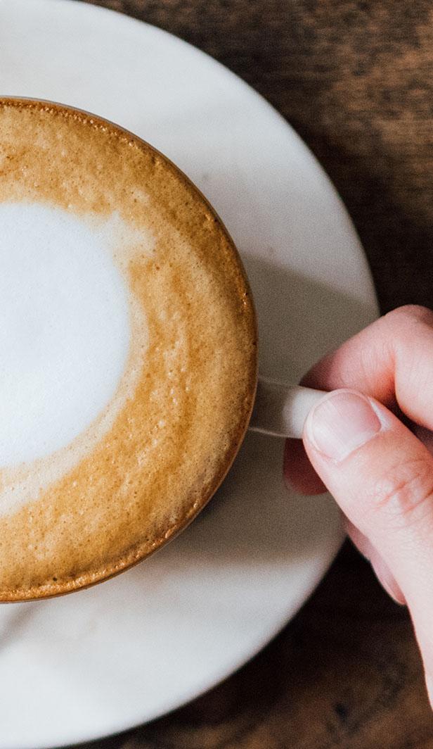 Cappuccino coffee in a cup