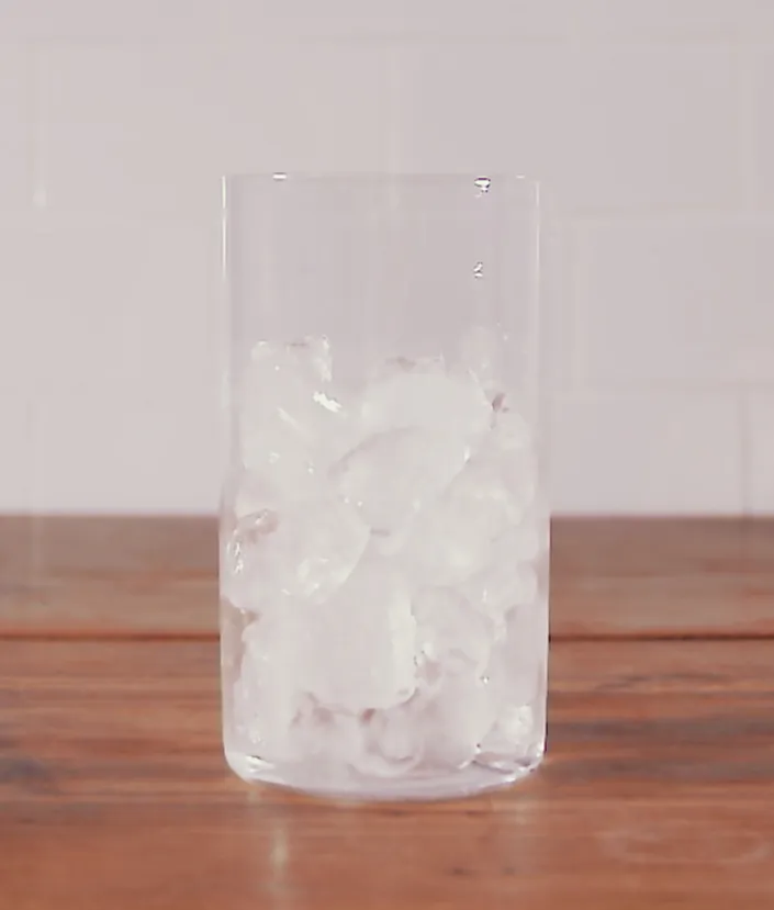 filled ice glass iced coffee step 2