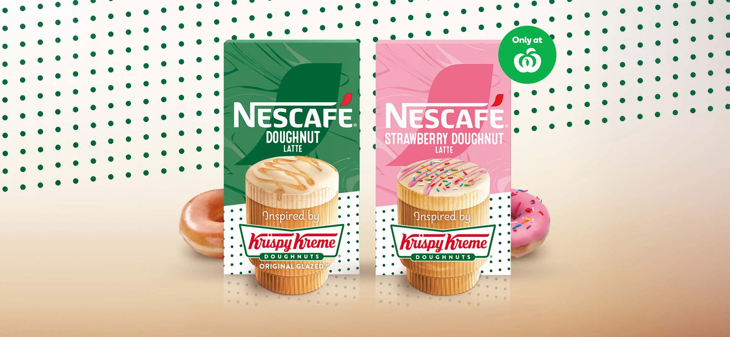 Nescafe Doughnut Latte inspired by Krispy Kreme campaign banner