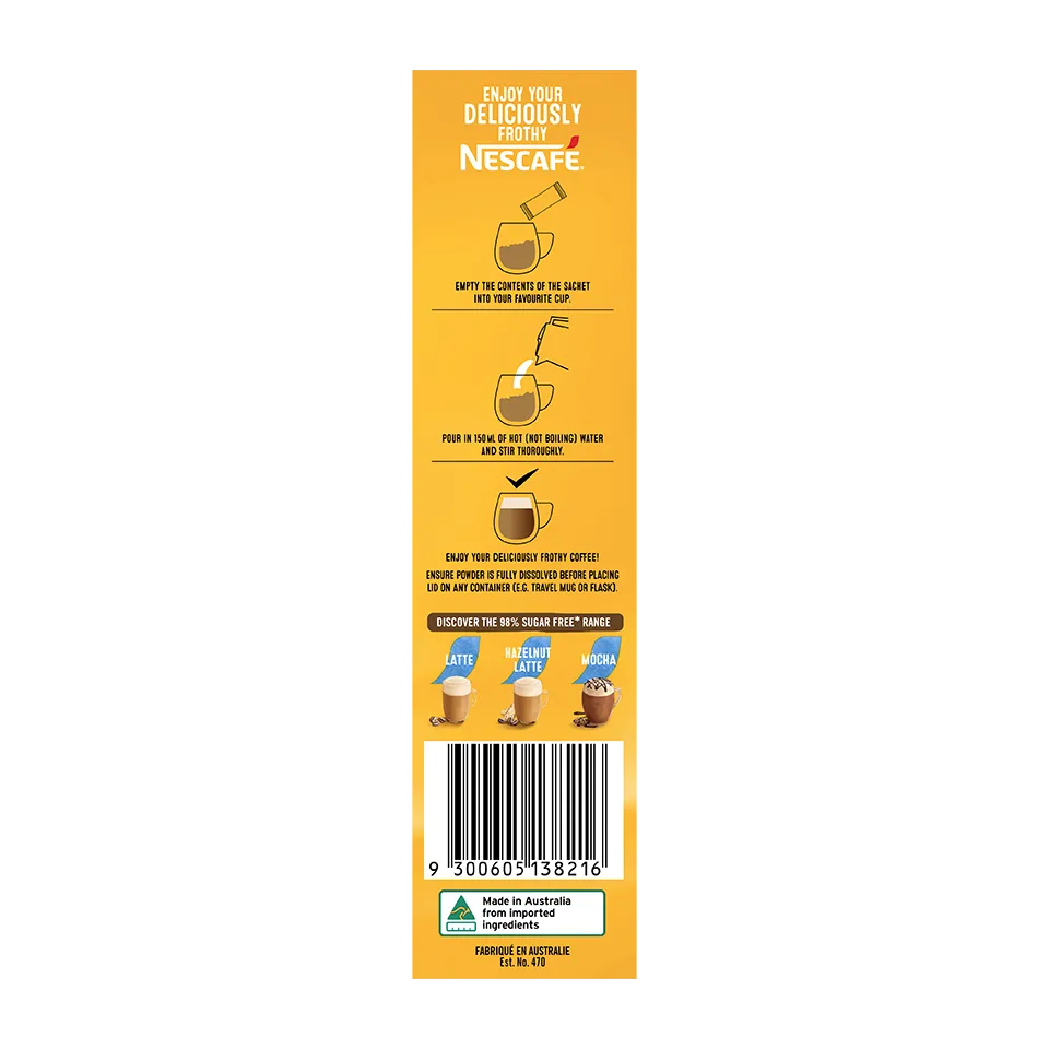NESCAFÉ® 98% Sugar Free Caramel Latte