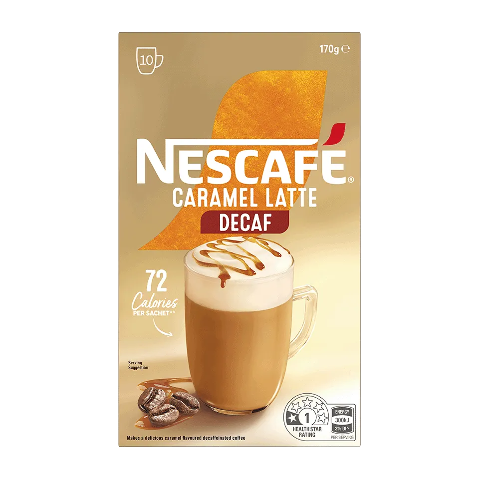 NESCAFÉ® Caramel Latte Decaf Sachets