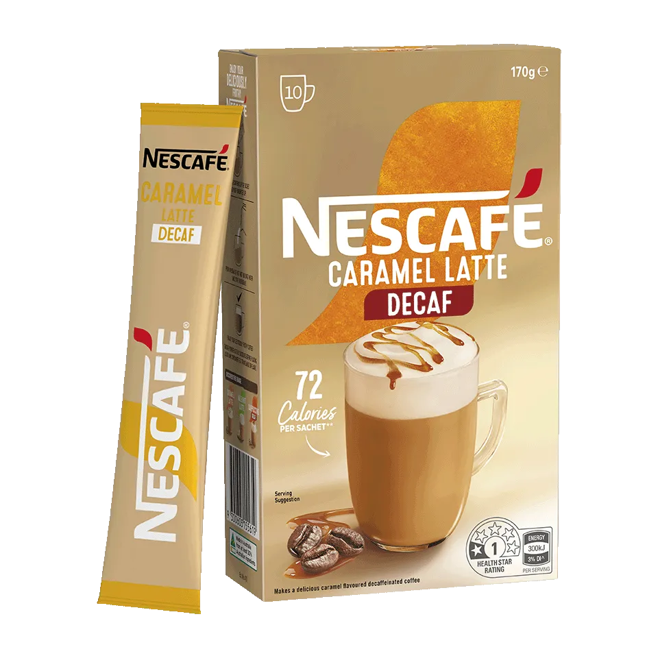 NESCAFÉ® Caramel Latte Decaf Sachets