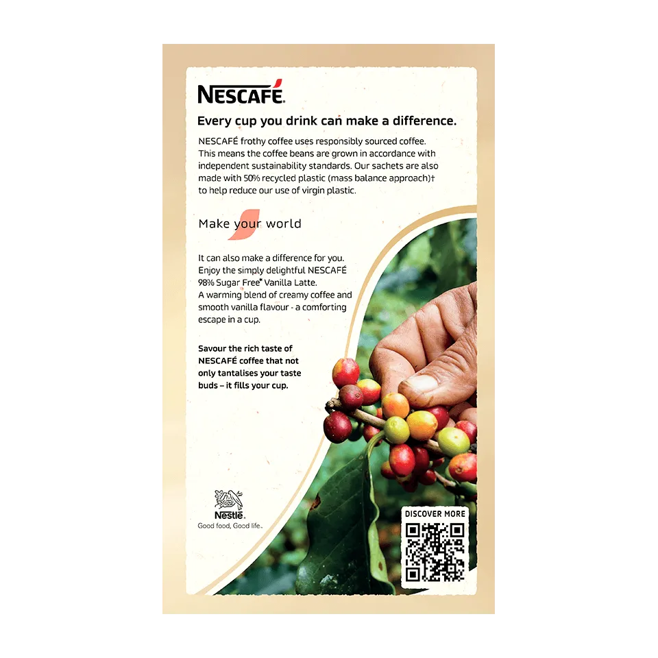 NESCAFÉ® Sugar Free Vanilla Latte Sachets