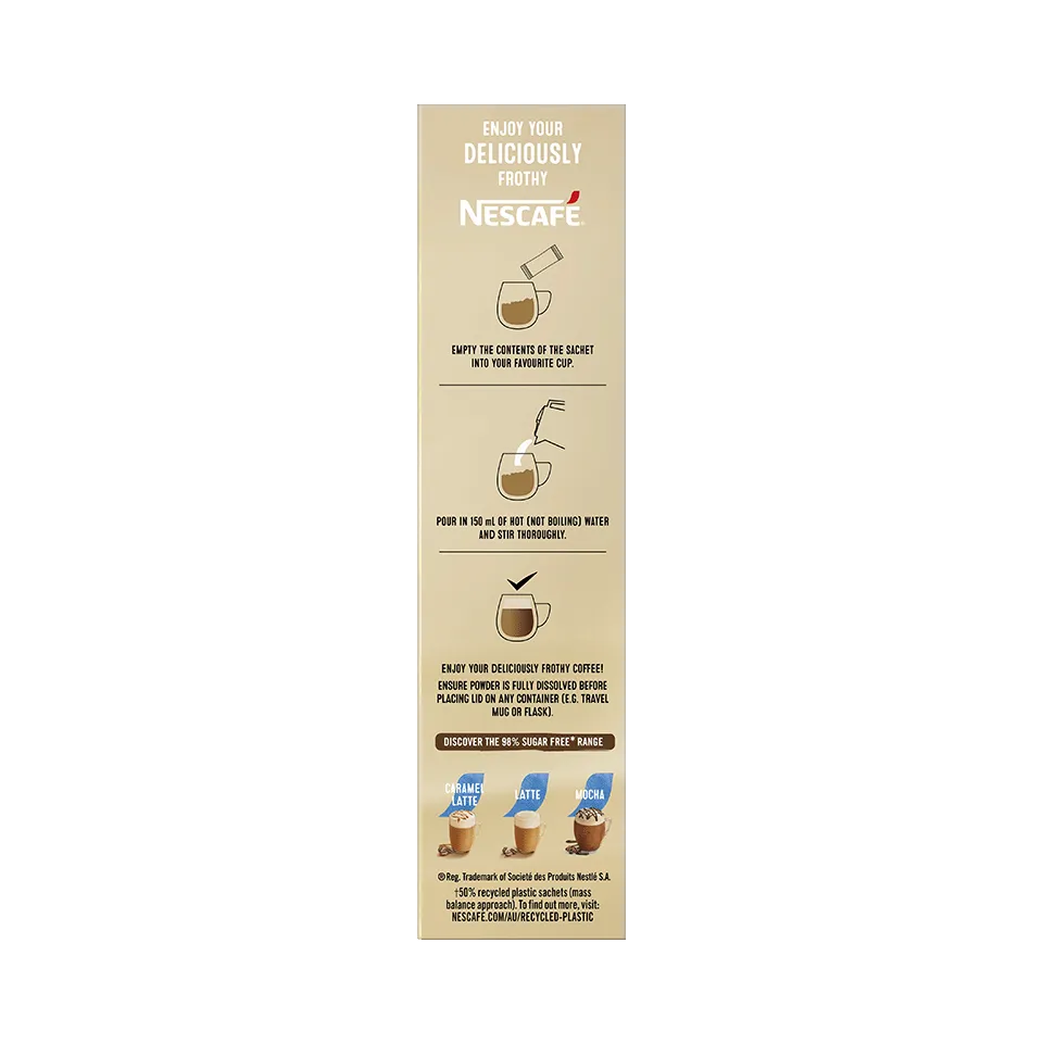 98% Sugar Free Vanilla Latte