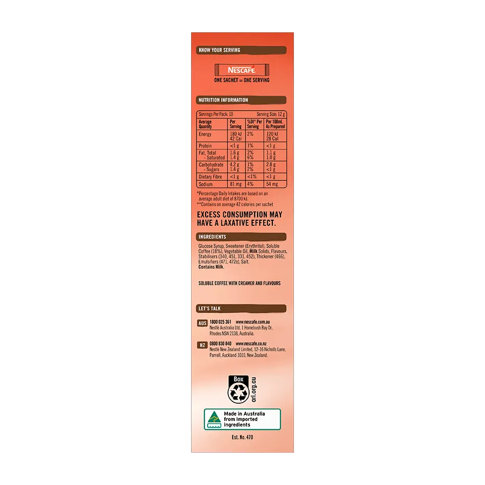 Nescafe 98% Sugar Free Cappuccino
