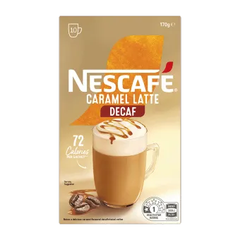 NESCAFÉ® Caramel Latte Decaf Sachets