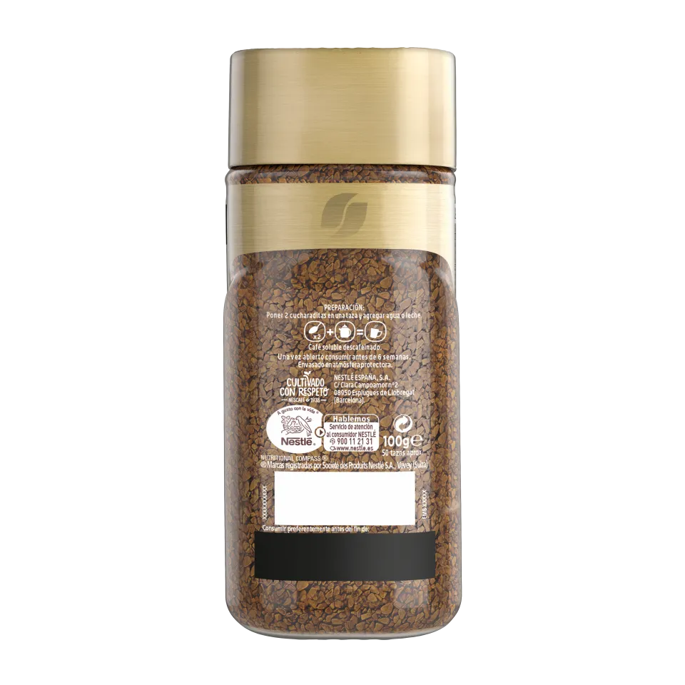 NESCAFE GOLD ORGANIC back of pack