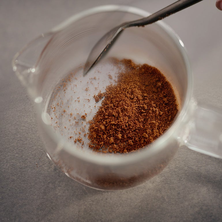 receta de café helado de caramelo: paso 1