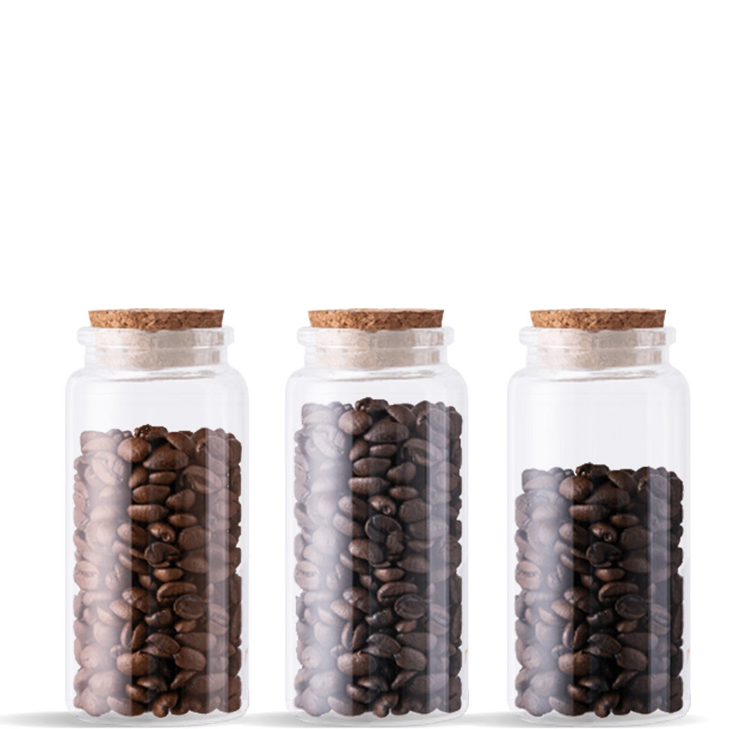 bocaux de grains de café