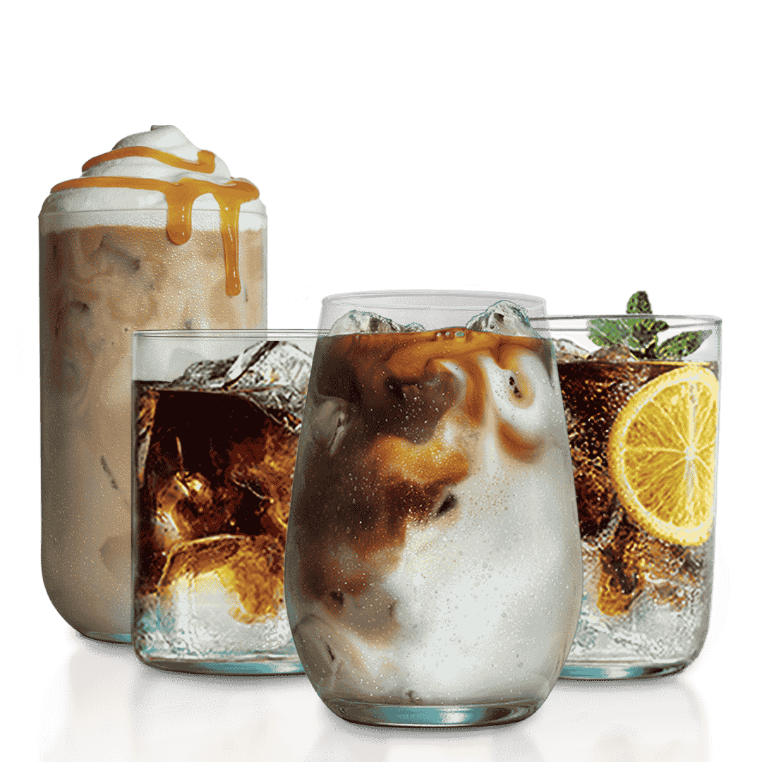 Verres de café glacé