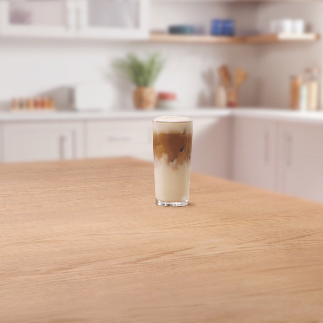 Enjoy your Iced Caramel Latte Macchiato