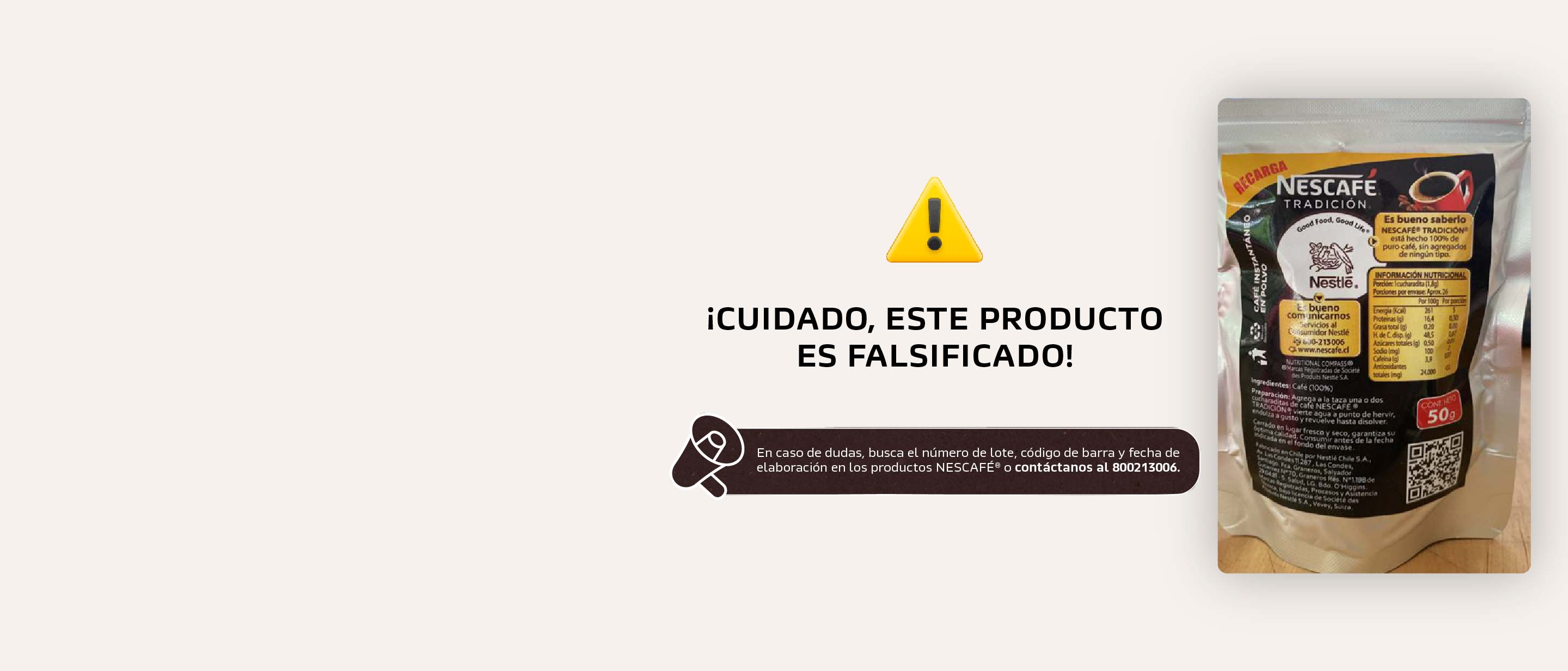  Productos falsificados Nescafé 