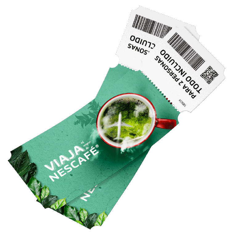 Par de boletos de avión hacia los cafetales en Colombia, el origen de Nescafé