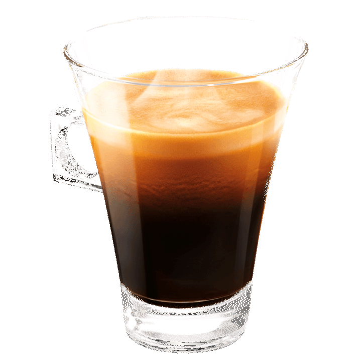 Una taza de vidrio con. un delicioso café helado vietnamita