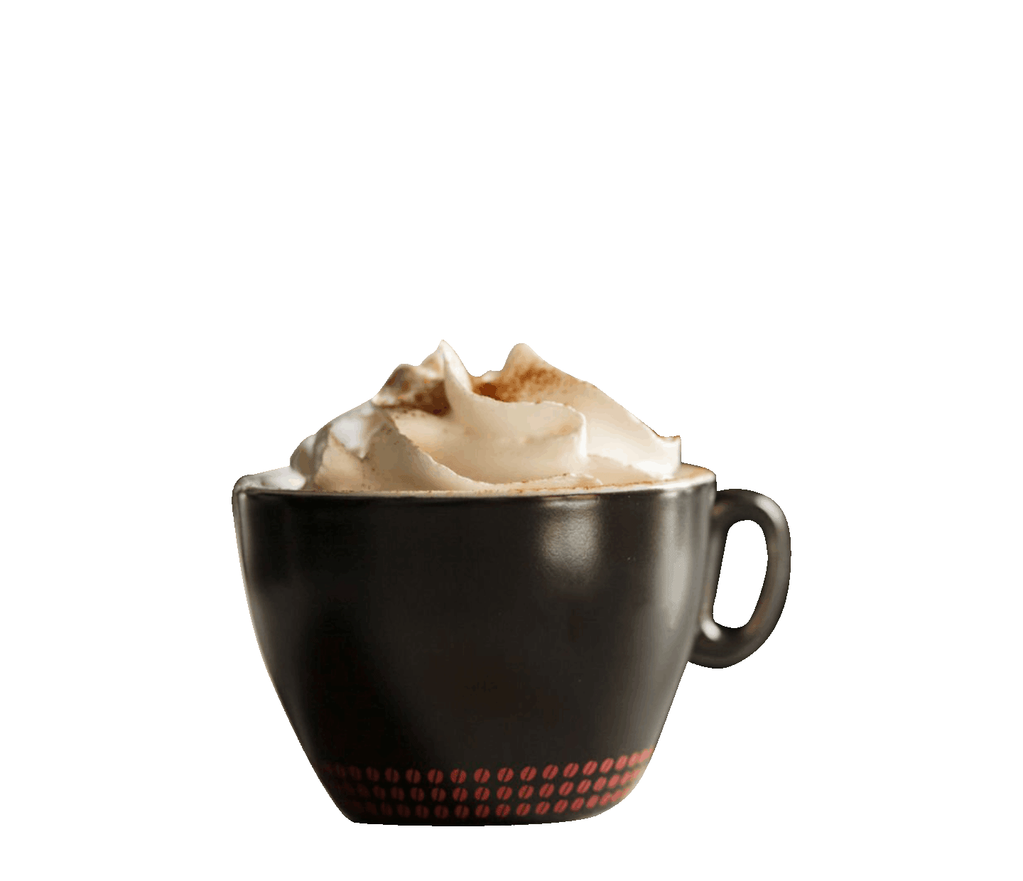 Café con crema en una taza