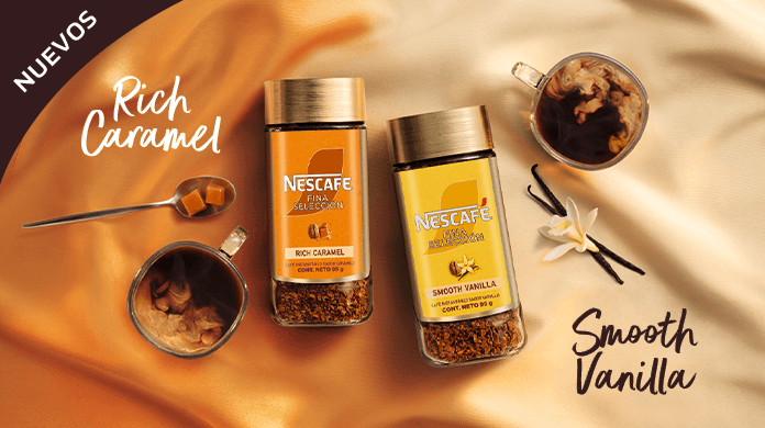 Café helado hecho con los nuevos café con sabores de Nescafé Fina Selección