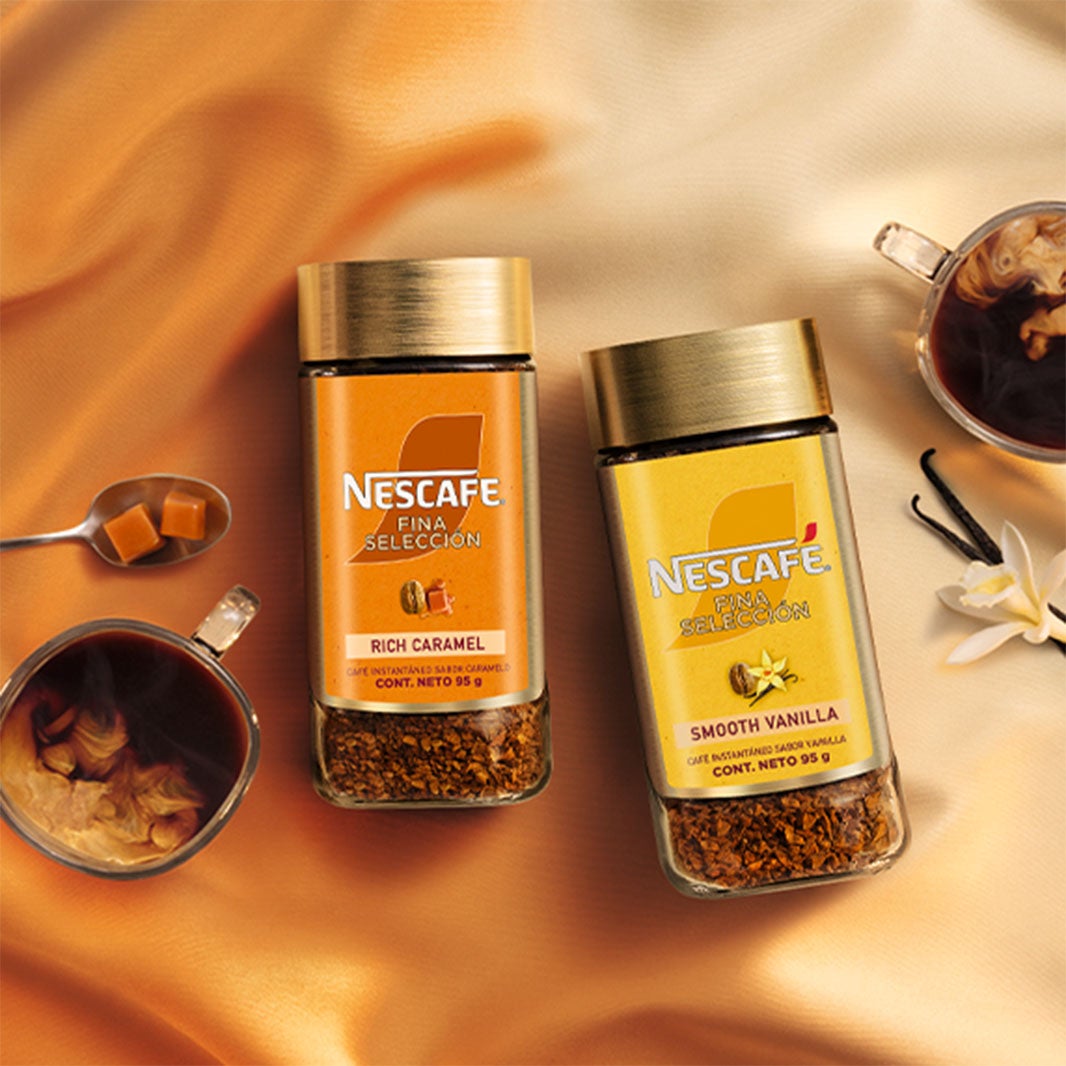 Preparación de un frappe con café con sabores de Nescafé Fina Selección