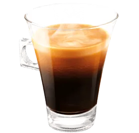 Una taza de vidrio con. un delicioso café helado vietnamita