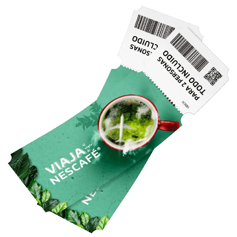 Par de boletos de avión hacia los cafetales en Colombia, el origen de Nescafé